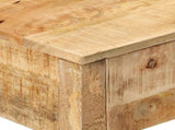Console Table with 2 Drawers 110x35x75 cm Solid Wood Mango 354982