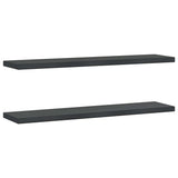 Wall Shelves 2 pcs 100x23.5 cm Black Stainless Steel 30289