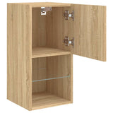TV Cabinets with LED Lights 2 pcs Sonoma Oak 30.5x30x60 cm 836992
