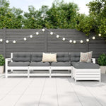 ZNTS 5 Piece Garden Sofa Set White Solid Wood Pine 3250853