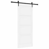Sliding Door ORKDAL 86 x 211 cm Engineered Wood White and Black 3450308