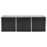 ZNTS Garden Raised Bed Anthracite 240x80x77 cm Galvanised Steel 45726