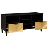 TV Cabinet Black and Gold 100 x 33 x 46 cm Engineered wood 4017846