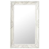 320320 Wall Mirror Baroque Style 50x80 cm White