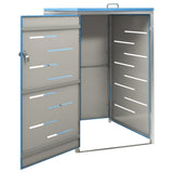 Single Wheelie Bin Shed 69x77.5x112.5 cm Stainless Steel 149566