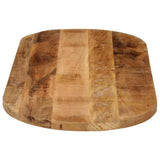 Table Top 140x60x2.5 cm Oval Solid Wood Rough Mango 370111