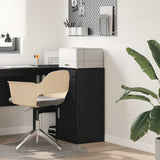 Sideboard with Drawer Black Oak 38 x 34 x 75 cm 869547