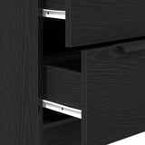 Sideboard with Drawer Black Oak 60 x 30 x 70 cm Engineered Wood 862087