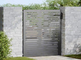 Garden Gate with Lock Black 85 x 125 cm Powder-coated steel 42015875
