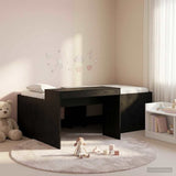 Kids'High Bed Frame with Desk Black 98.5 x 200 cm 3422660