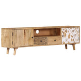 TV Cabinet 140x30x40 cm Solid Mango Wood 249856