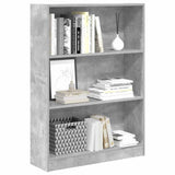 Bookcase Concrete Grey 80x24x109 cm Engineered Wood 857838