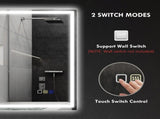 50 x 70 cm Anti-Fog LED Bathroom Mirror, with Bluetooth - Silver Tone T3398P328147