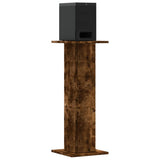 Speaker Stands 2 pcs Smoked Oak 30x30x80 cm Engineered Wood 852667