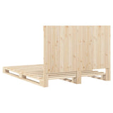 Bed Frame without Mattress with Headboard 140x200 cm Solid Wood 3281552