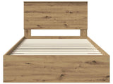 Bed Frame with Drawer Artisan Oak 90 x 200 cm Engineered Wood 3411358