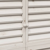 Garden Shed with Roof White 106 x 56 x 176.5 cm Solid Fir Wood 42033465