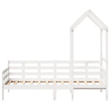 Day Bed with Roof without Mattress White 80x200 cm Solid Wood 3282327