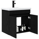 Bathroom Vanity Unit with Tap Black Oak 61 x 40 x 74.5 cm 889538