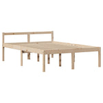 ZNTS Bookcase Bed without Mattress 150x200 cm King Size Solid Wood Pine 3321971