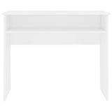 Desk White 90x50x74 cm Engineered Wood 801170
