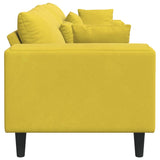 Velvet Sofa with Cushion Yellow 210 cm Velvet 3335159