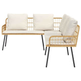 Sofa with Cushion Brown x x Metal 4108264