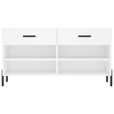 Shoe Bench White 102x35x55 cm Engineered Wood 829748