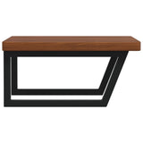 Basin Shelf Wall Mounted Steel and Solid Wood Oak 3302499