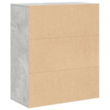 Book Cabinet Concrete Grey 60x30x71.5 cm Engineered Wood 860313