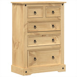 Chest of Drawers Corona 80x43x114 cm Solid Wood Pine 4005671