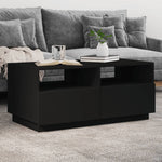 ZNTS Coffee Table with LED Lights Black 90x49x40 cm 839834