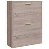 Oak Look Wooden Shoe Cabinet with 2 Compartments 241243