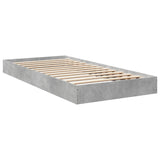 Bed Frame without Mattress Concrete Grey 75x190 cm Small Single 842080