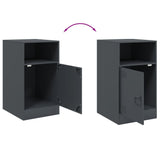 ZNTS Bedside Cabinets 2pcs Anthracite 34.5x39x62 cm Steel 841768