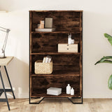 Bookcase Smoked Oak 80x31x137.5 cm Engineered Wood 848631