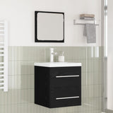 Bathroom Furniture Set 2 pcs Black Oak Engineered Wood 3393508