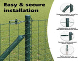 Ground Spike Fence Post 13 pcs Green Powder-Coated Steel 42004245