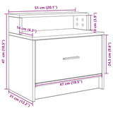 Bedside Cabinets with Drawer 2 pcs Grey Sonoma 51x31x47 cm 858679