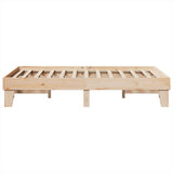 Bed Frame without Mattress 135x190 cm Double Solid Wood Pine 855370