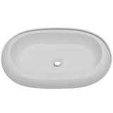 Luxury Ceramic Basin Oval-shaped Sink White 63 x 42 cm 140673