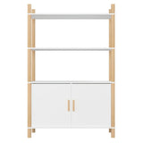 Highboard White 80x40x121 cm Engineered Wood 345699