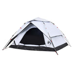 Camping Tent Dome 4-Person White Blackout Fabric Quick Release 4004184