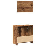 2 Piece Bathroom Furniture Set Old Wood Engineered Wood 856067