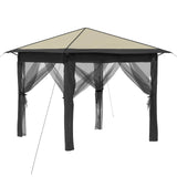 Gazebo with 4 Sidewalls 2.6 x 2.6 m Cream and Anthracite 42036807