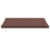 Manual Retractable Awning with LEDs Brown 450x350 cm 3215408