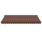 ZNTS Manual Retractable Awning Brown 450x300 cm 3215740