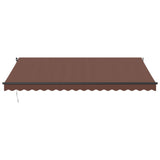 ZNTS Manual Retractable Awning Brown 450x300 cm 3215740