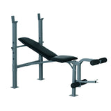 4-Levels Adjustable Weight Bench Fitness Equipment with Barbell Rack-Black T3398P349192