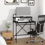 Desk Black 80x50x90 cm Engineered Wood and Iron 826704